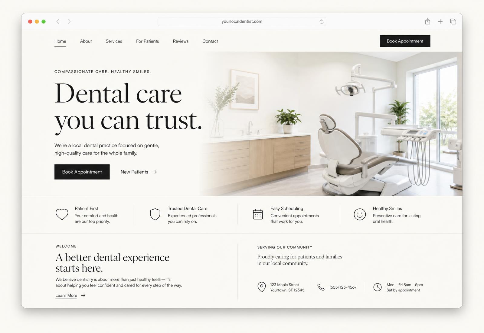 Dental Practice website concept preview